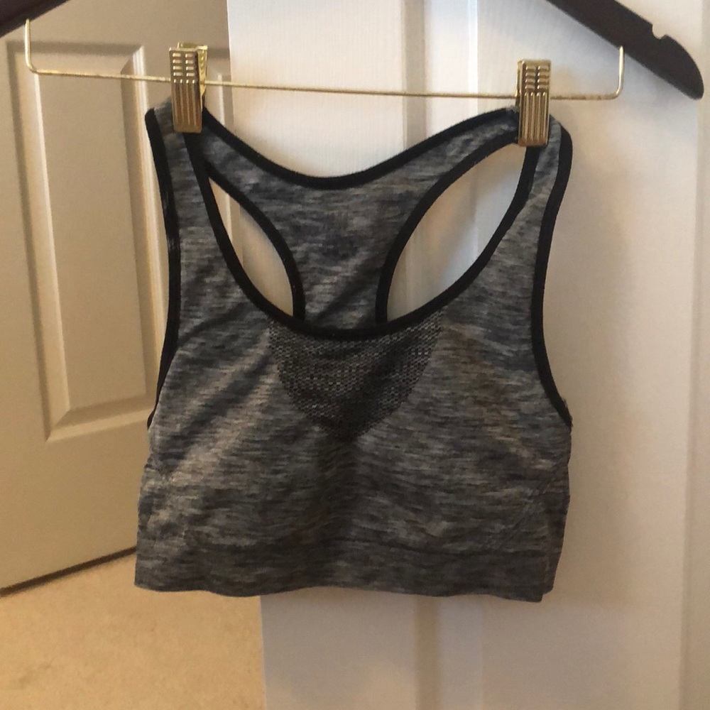 Black-grey sports bra